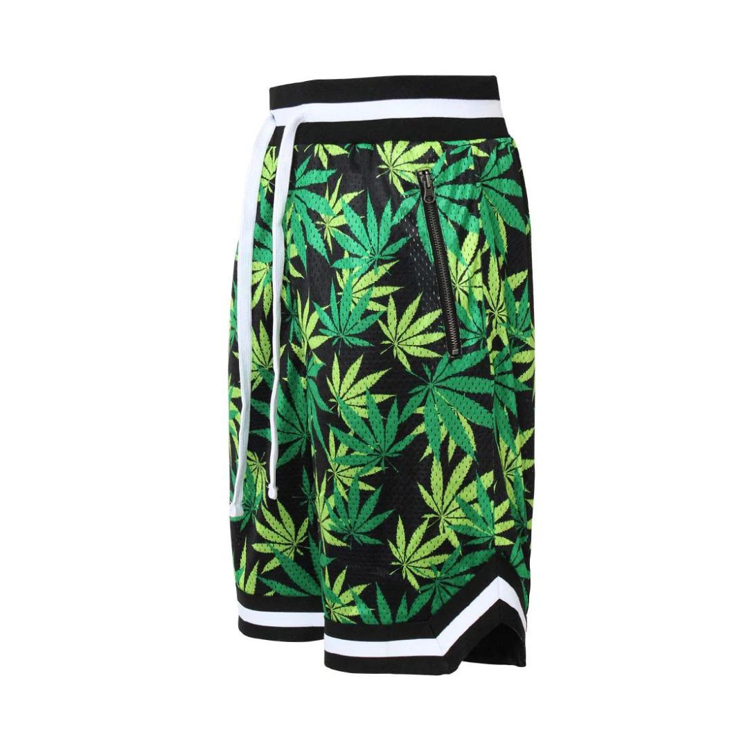 VICTORIOUS Air Mesh Leaf Basketball Shorts